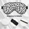Sleep Eye Mask Black and White Leopard Sleep Mask for