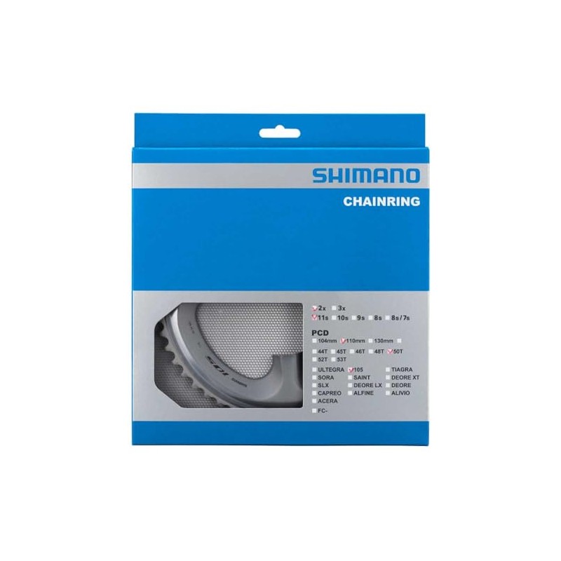 Shimano Repair Parts Chainring 50T-MS (Silver) for 50-34T FC-R7000 Y1WV98020