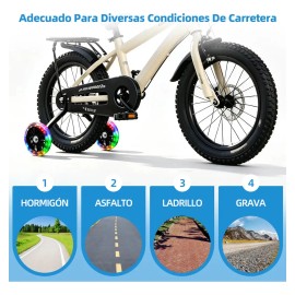 Rueditas para bicicleta ninos Mirrend llantas entrenadoras 12 14 16 18 20 Inches Ajustable negro