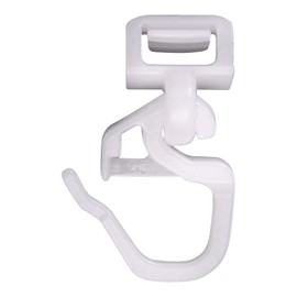 deco-raum Hinno HC71 Click-Glider Running Channel 3.6-4.0 mm Short Folding Hooks Curtain Gliders for Pleat Tape Ruffle Tape Suitable for Curtain Rails Curtain Rails Pack of 100