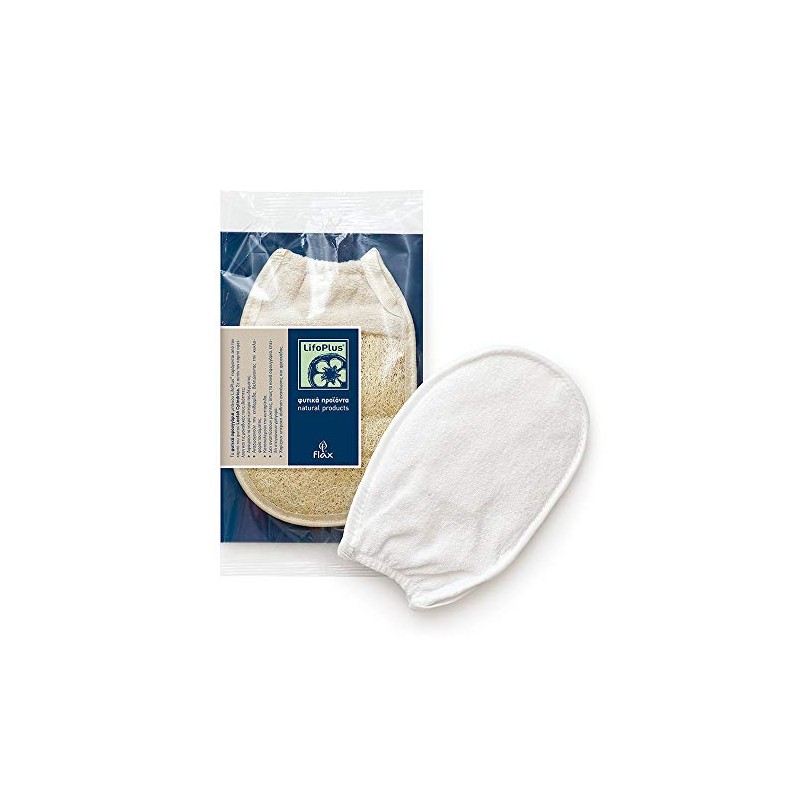 Lifoplus Mitt Classic, Loofah & Cotton Body Sponge