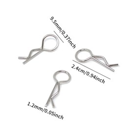 Honbay 100PCS 1/10 Metal Car Truck Buggy Shell Body Clips Pins for for RC Vehicles