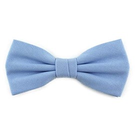 TigerTie - Men's Plain Bow Tie Size 29 to 50 cm Neck Circumference Adjustable + Storage Box, lightblue