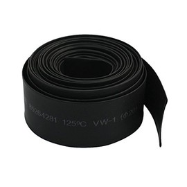 Heat Shrink Tube, Wire Wrap Electrical Cable Ratio 2:1 Heat Shrinkable Shrinking Sleeving Black 1M / 3.3Ft (20MM)