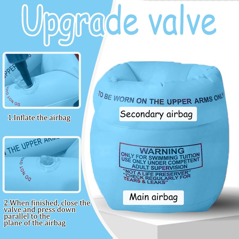 Braccioli con 2 Airbag Indipendenti,20-60kg - Blu