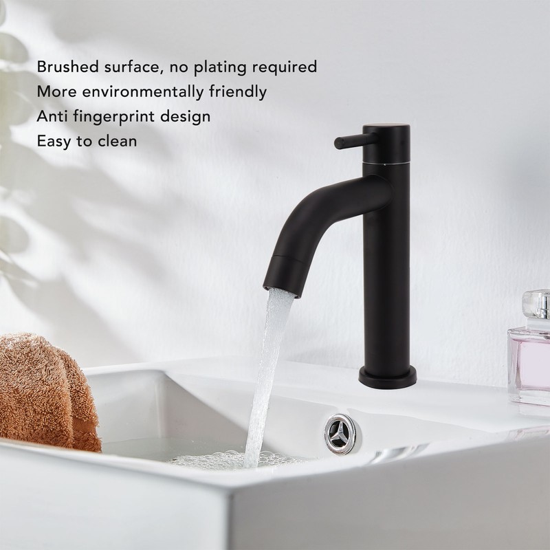 Bathroom Sink Faucet Stainless Steel Modern Single Handle Single Hole