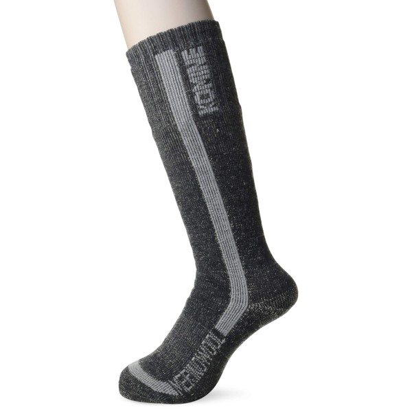 Komine 09-358 Motorcycle Merino Wool Warm Socks, Long, L 9.8 - 10.6 inches (25 - 27 cm), Dark Grey 09-358
