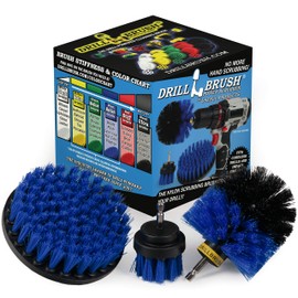 Kayak - Cleaning Supplies - Drill Brush - Boat Accessories - Hull, Deck, Fiberglass, Gel Coat, Carpet, Seats - Spin Brush Kit - Pond Scum, Oily Residue, Weeds, Barnacles, Oxidation - Canoe