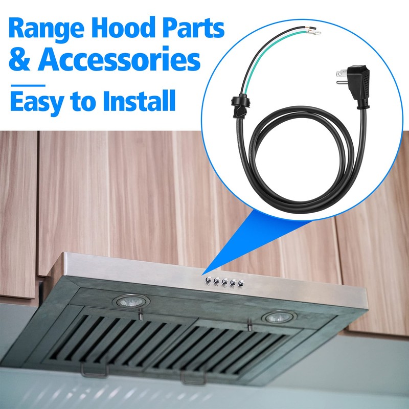 Dreyoo HCK44 Range Hood Power Cord Kit, Convert Your Range