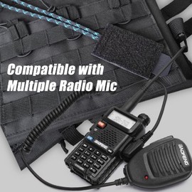 NEXT STATION 2PCS Radio Mic Holder Law Enforcement with Hook Panel Keeps Radio Mic Secure and Flexible,Suitable for Police Vest/Uniforms/Shirt Accessories