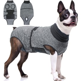 BEAUTYZOO Recovery Suit for Dogs, Dog Surgery Suit Female Spay, Dog Surgical Recovery Onesie Male Neuter, Anti Licking Wounds Puppy Post Surgery Bodysuit Outfit, Cone of Shame Alternative, Grey M