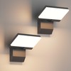 Coinmit 2 Pack Modern Outdoor Wall Light 3000K 24W Porch