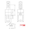 Youmile 150 Pieces Self-Locking DPDT 6PIN Micro Square Switch Kit
