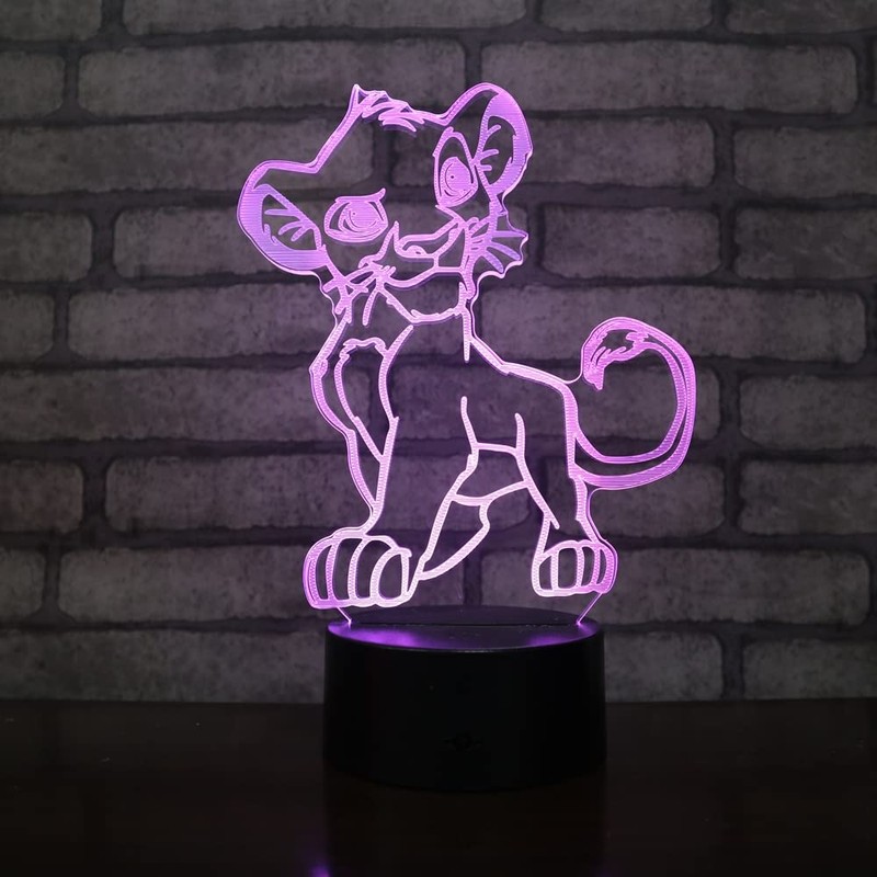 Wolostore Simba Children's LED Lamp Colour Changing USB Night Light
