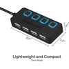 SABRENT 4 Port USB 2.0 Data Hub with Individual LED