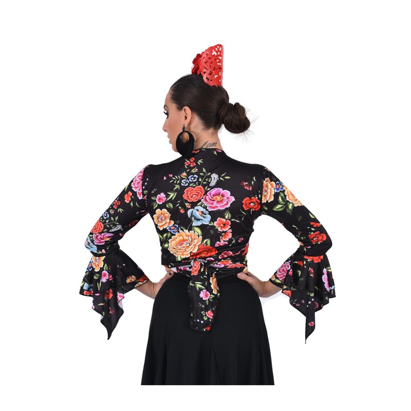 Top Bolero de Tejido elástico, Cruzado y de Mangas con