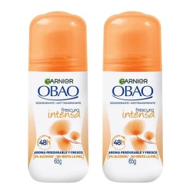 Obao Frescura Intensa Desodorante Para Mujer 65 Gr, 2 Pack Fragancia Sin Fragancia