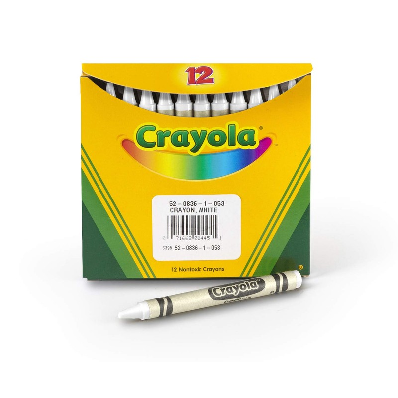 Crayola Crayons, White, Single Color Crayon Refill, 12 Count Bulk