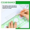 Circle Template, 2 Pcs Circle Stencil Templates Measuring Template Ruler