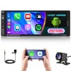 【2+64GB】 Hikity Android 13 Single Din Car Stereo Wireless Carplay