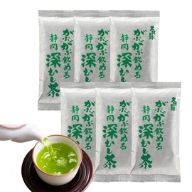 Arahataen Shizuoka Deep Steamed Tea, Earth's Poetry, Gabugabu Drinkable Shizuoka Deep Mushi Tea, 3.5 oz (100 g) x 6 Bag Set, Tea Green Tea, Japanese Tea Second Tea, Makinohara Tea, Shizuoka Tea, Deep Mushi