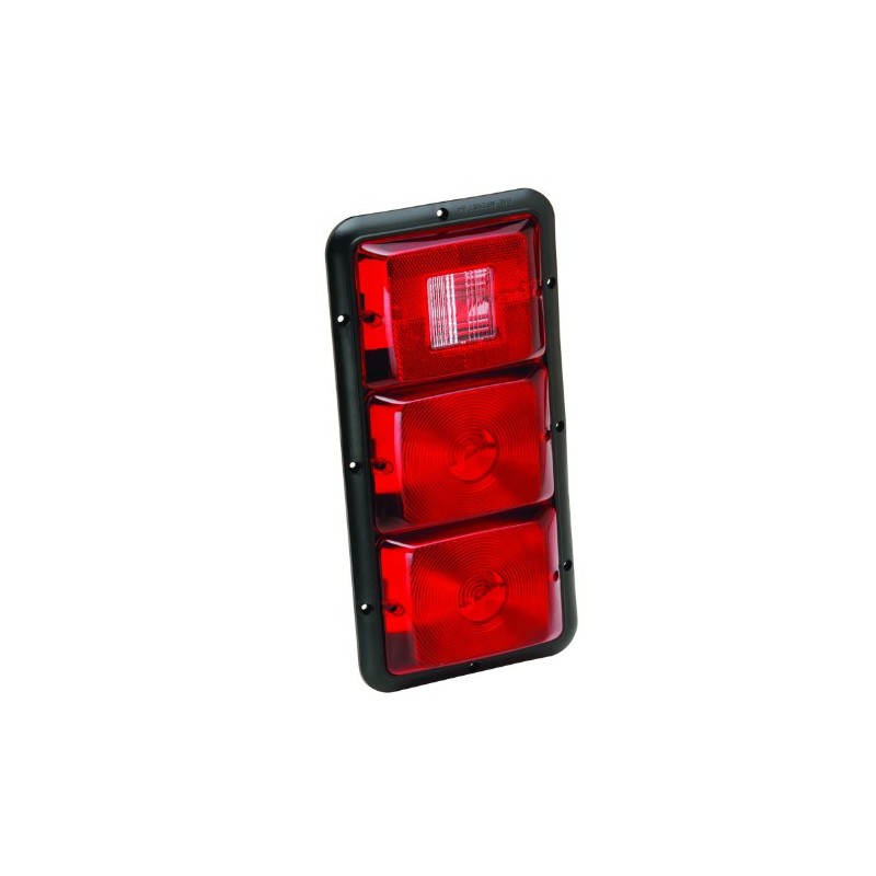 Bragman 84 Series Recessed Triple Vertical Taillight (Red, Red, Backup