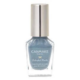 Canmake Colorful Nails N85 9PM, 0.3 fl oz (8 ml), High Color, Quick Drying, Light Blue, Polarized Pearl