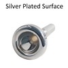 AUXBC 12C Silver Plated Trombone Mouthpiece, Baritone and Euphonium Mouthpiece,