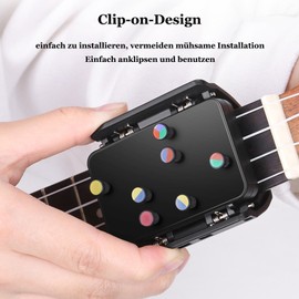 Ukulele Chord Trainer, Hand Shape Trainer, Chord Assisted Learning Tools, Exercise Assistant, Exercise Assistant, Accessories for Beginners (Black) (Ukulele Booster)