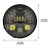 VEISUTOR Motorcycle 7 Inch Round LED Headlight, Projector LED Headlamp