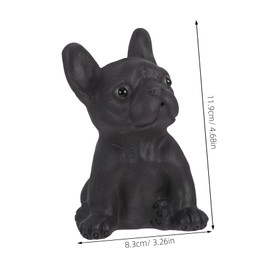 BESPORTBLE Purple Sand Bulldog Figurine Cute French Bulldog Statue for Home Office Garden Decoration Unique Dog Ornament for Dog Lovers