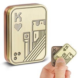 HOTUT Metal Poker Fidget Slider, Portable Metal Poker Stress Relief Toy, Toy Metal Poker, EDC Adult Fidget Toys, Office Desk Magnetic Haptic Blocks, Gifts for Boyfriend and Father