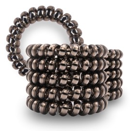 Specora - Spiral Hair Scrunchies Pack of 10 - 5 cm TPU Anthracite
