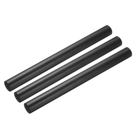 MECCANIXITY Black Round ABS Plastic Rods 1-inch Diameter and 12-inch Length Rigid Insulation Opaque Plastic Rods for DIY Crafts Model Making, 3 Pack