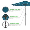 AreShark 9FT Solar Umbrella 32 LED Lighted Patio Umbrella Table