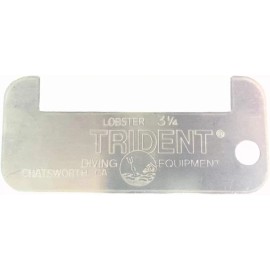 Trident Lobster Measurement Gauge, Aluminum - California Lobster 3 1/4 inch