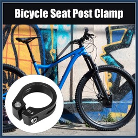 INFINAUTO 31.8mm Aluminium Alloy Bicycle Seat Post Clamp Seat Post Clip Black Stylish Design
