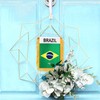 Anley 4 X 6 Inch Brazil Fringy Window Hanging Flag