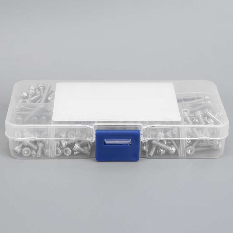 200Pcs Hex Socket Cap Head Screw 304 Stainless Steel Boxed