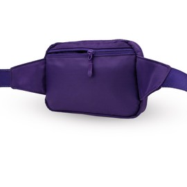 Bomvabe 2L Purple Fanny Pack for Women Men, Large Everywhere Belt Bag with Adjustable Strap 55", Crossbody Bag Water-Resistant for Travel, Sports, Running,Hiking