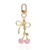 Kirsche Keyring, Charming Bag Charms, Bow Keyring for Car Keys,