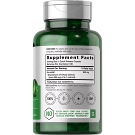 Horbäach Horsetail Capsules 800mg | 180 Count | Non-GMO, Gluten Free Herb | by Horbaach