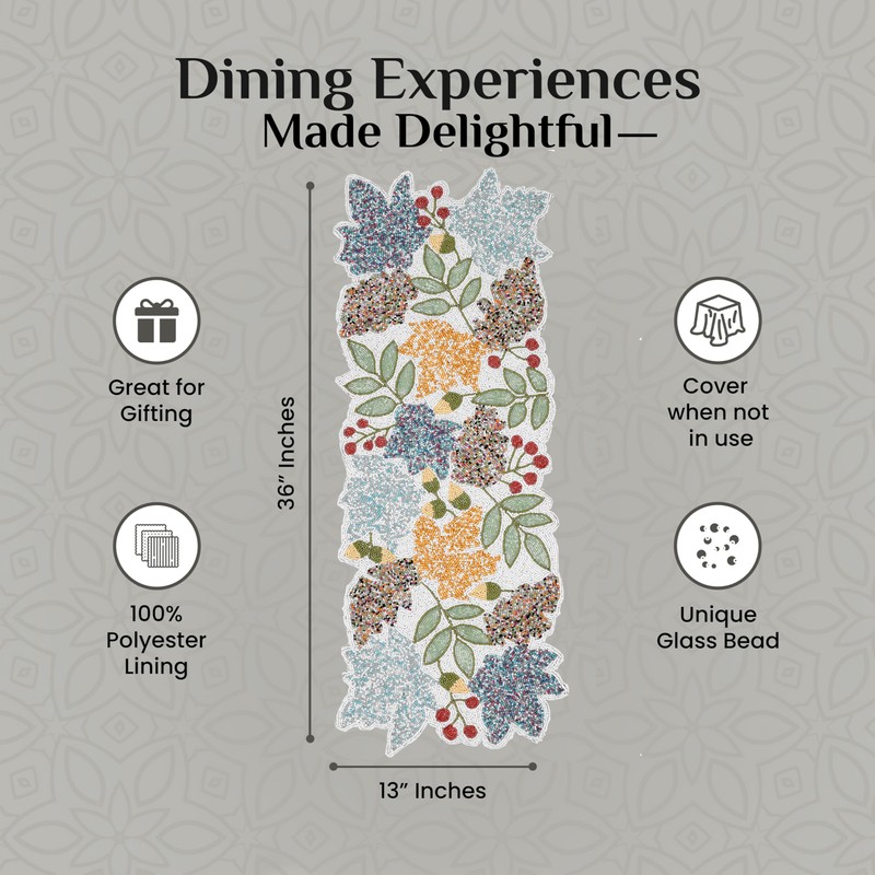 Runner for Dining Table, Durable Kitchen Table Runner, Stain Resistant