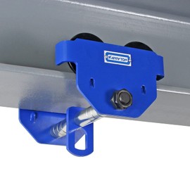 KARRYTON 0.5Ton/1100LB Beam Trolley 2.5 – 6in Adjustable Flange Width, Heavy Duty Manual Push Trolley w/Dual Track Rollers for Crane Lifts, Garage Hoists, Straight/Curved I Beams