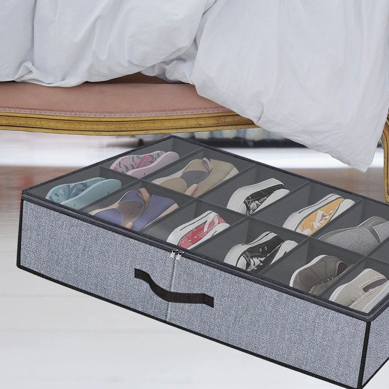 Under Bed Shoe Storage Organizer, Set of 1 Sturdy Closet