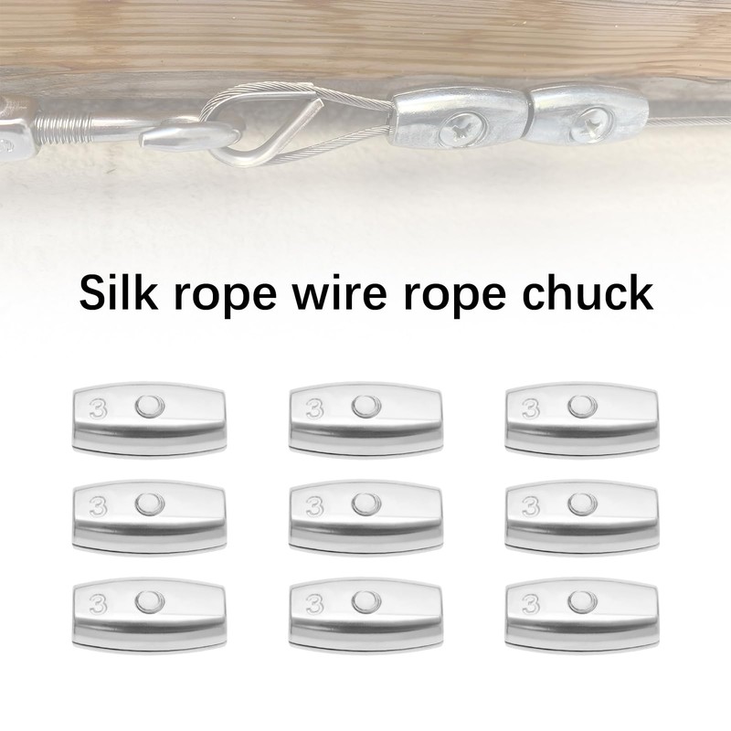 LT Easiyl 20pcs Wire Rope Clips Galvanised Steel Egg Shape