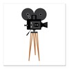 CafePress Film Reels Camera Movie Square Car Magnet 3 X