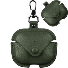 CIOODDW Airpods 4 Case, Compatible with Airpods 4, Premium Genuine Leather, PU Leather, 4 Case, Full Protection, Charging, LED Light Visible, Shockproof, Lightweight, Scratch-Resistant, Stylish,