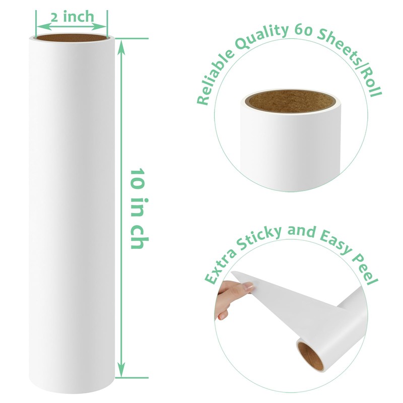 10 inch Large Lint Roller Refills for Evercare Smart Design