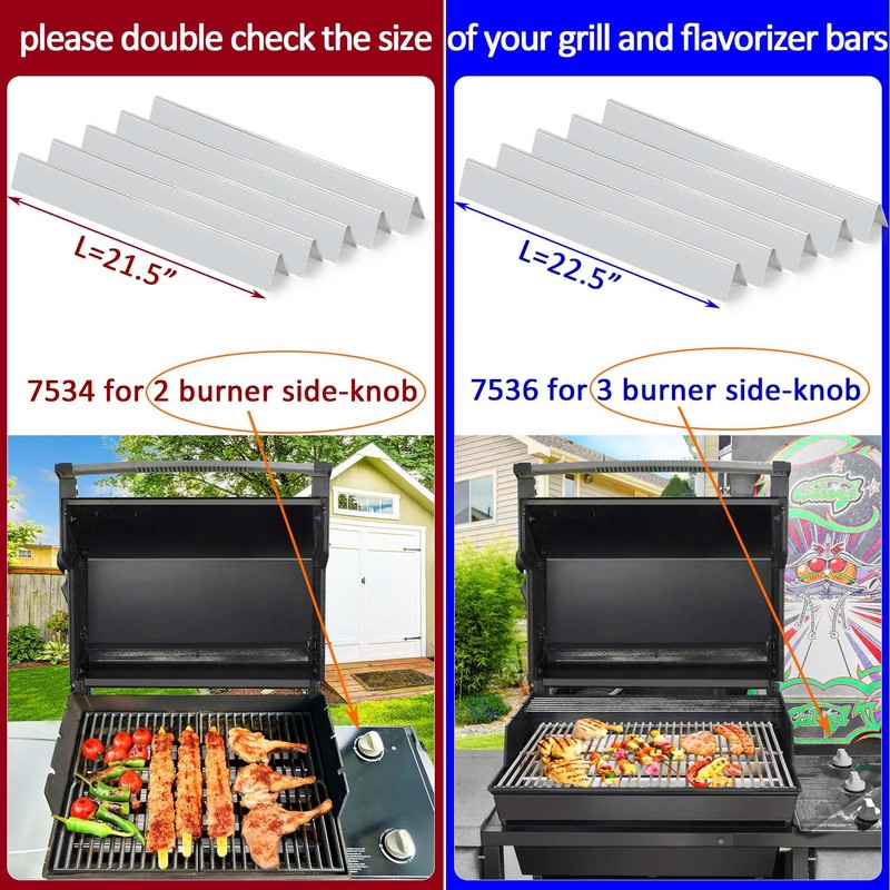 GasSaf 21.5" Flavorizer Bars Replace for Weber 7534, Genesis Silver